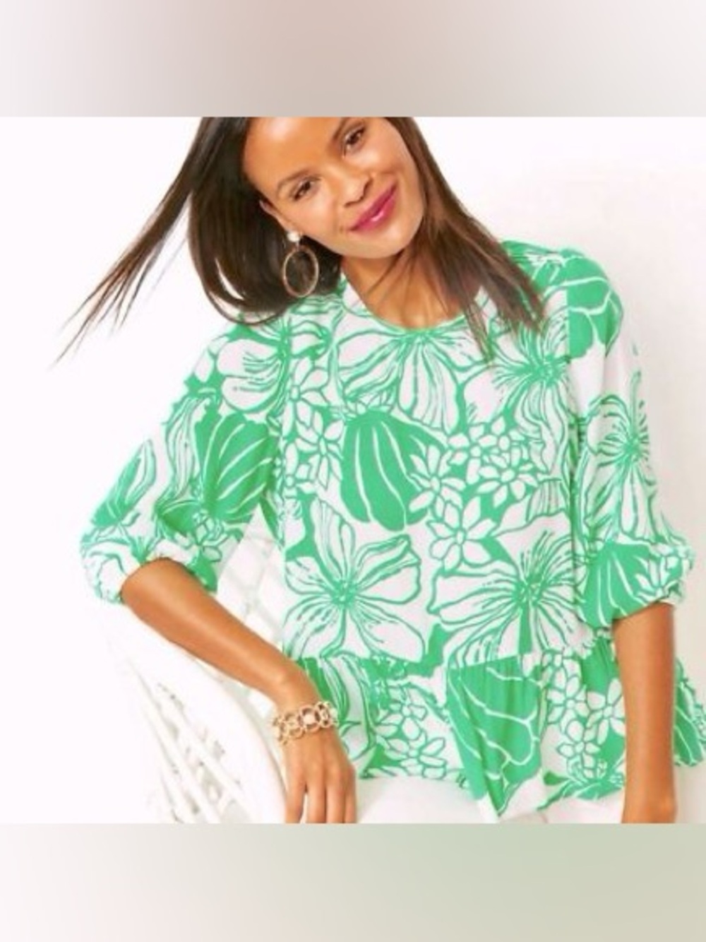 VGUC Lilly Pulitzer Aranea Top - Large - Picture 2 of 5